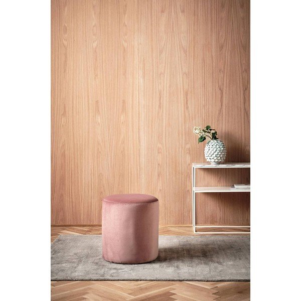 Poggiapiedi rosa polveroso con rivestimento in velluto Tokyo – Jotex-image-1