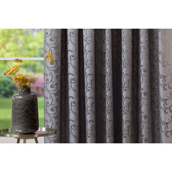 Tenda grigia in jacquard 210x245 cm Glory – Mendola Fabrics-image-3