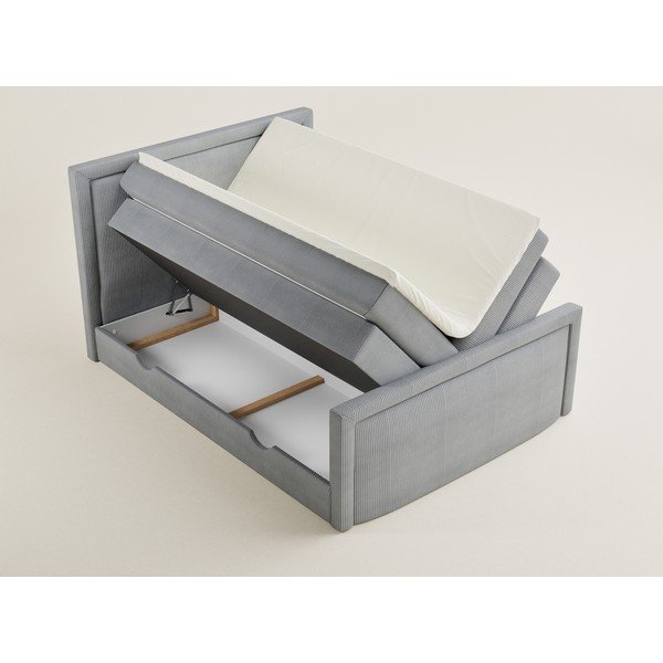 Letto boxspring grigio con contenitore 160x200 cm Fresco – Maison de Rêve-image-3