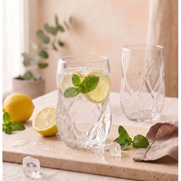 Set di bicchieri in vetro borosilicato 6 pz 400 ml Geo – Vialli Design-image-3