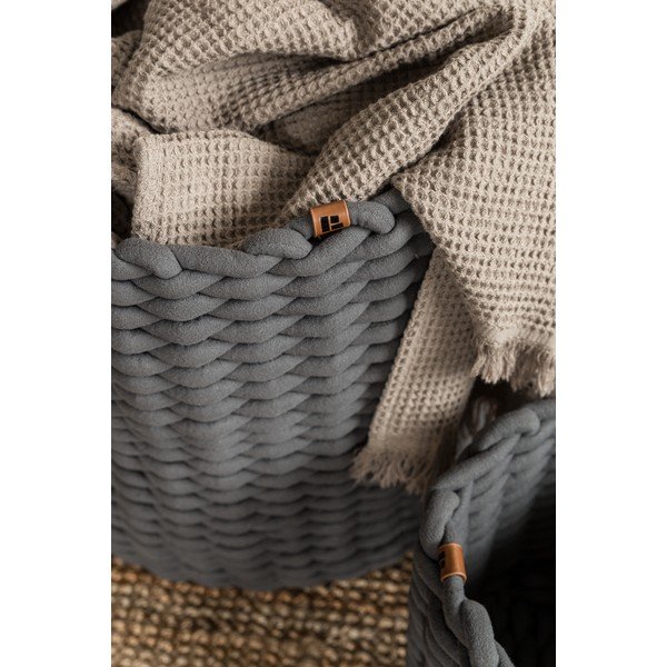 Cesto in tessuto ø 40x40 cm Peach Skin Round XL – Bigso-image-2