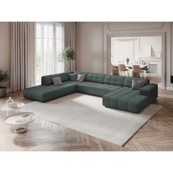 Divano angolare turchese (angolo sinistro/U) Chicago - Cosmopolitan Design-image-1