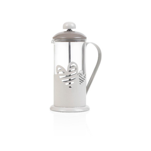 Pressa francese bianca per caffè o tè Batticuore, 350 ml - Brandani-image-1