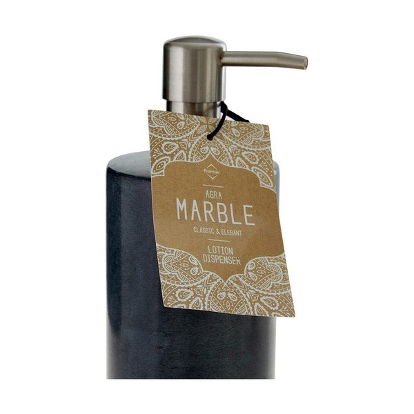 Dispenser per sapone grigio scuro in pietra Kamal – Premier Housewares-image-3
