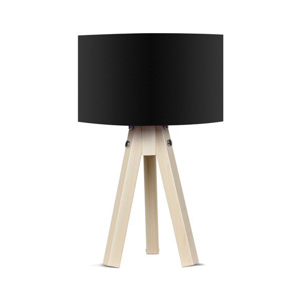 Lampada da tavolo con paralume nero Naturel - Kate Louise