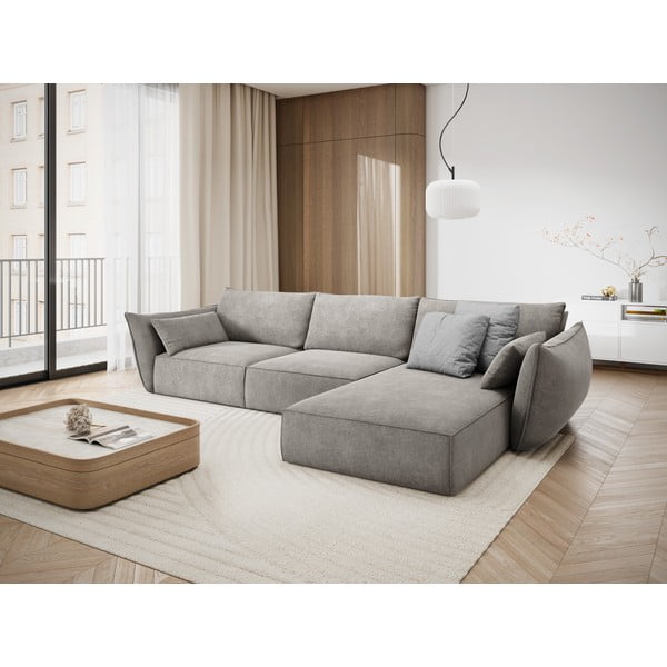 Divano angolare grigio chiaro (angolo destro) Vanda - Mazzini Sofas-image-1