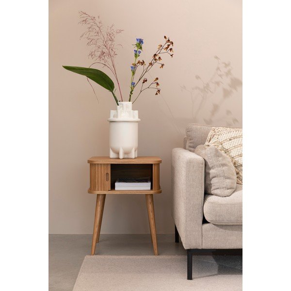 Comodino di colore naturale con effetto rovere Barbier – Zuiver-image-1