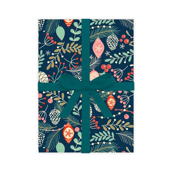 5 fogli di carta da regalo, 50 x 70 cm Baubles and Berries - eleanor stuart-image-2
