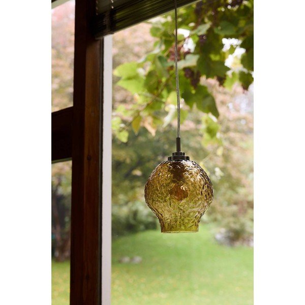 Lampadario color ambra in vetro ø 15 cm Breen – Jotex-image-2