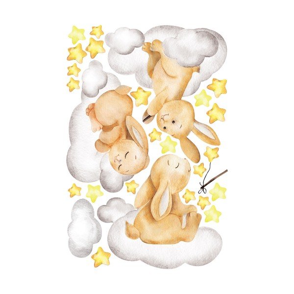 Adesivi murali per bambini Conigli Magici - Ambiance-image-2