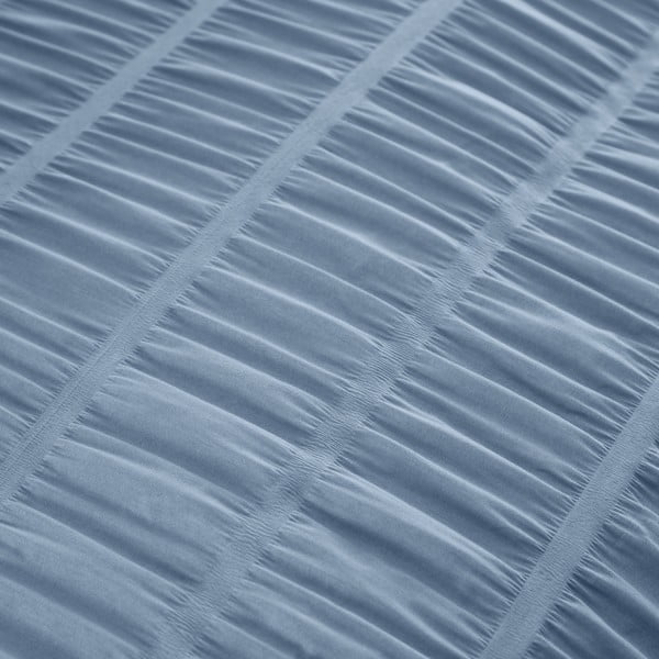 Lenzuola in crêpe blu per letto matrimoniale 200x200 cm Seersucker - Catherine Lansfield-image-4