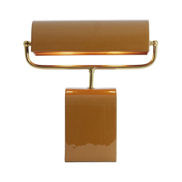 Lampada da tavolo arancione in metallo (altezza totale 38 cm) Cardona – Light & Living-image-1