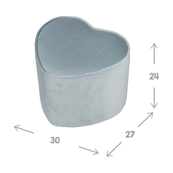 Pouf per bambini in velluto azzurro Lil Sofa - Roba-image-2