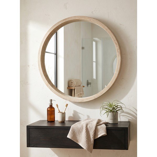 Specchio da parete con telaio in legno massiccio 52x52 cm Tiziano – Yes Everyday-image-3