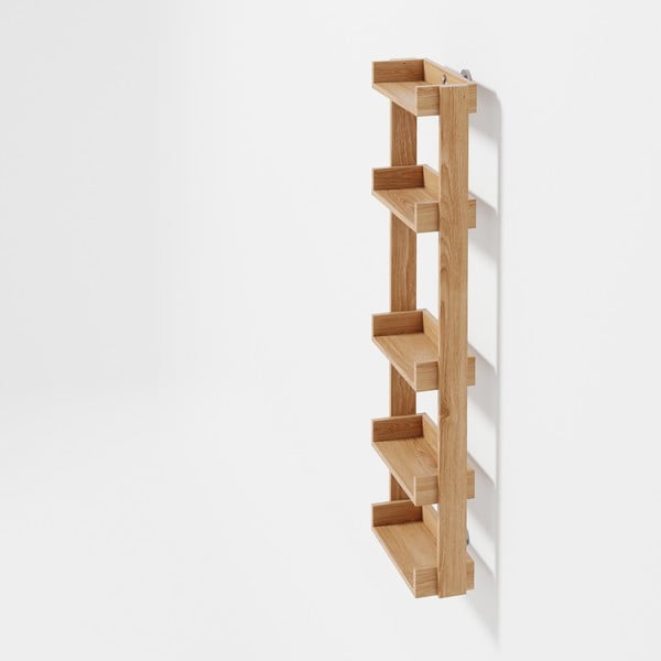 Mensola da bagno a parete in legno di quercia Yoku - Wireworks-image-2