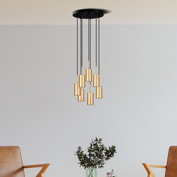 Lampada a sospensione di colore oro, altezza 120 cm Geo - Squid Lighting-image-2