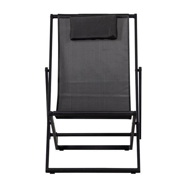Sedia a sdraio da giardino pieghevole in metallo nero Esper - Exotan-image-3