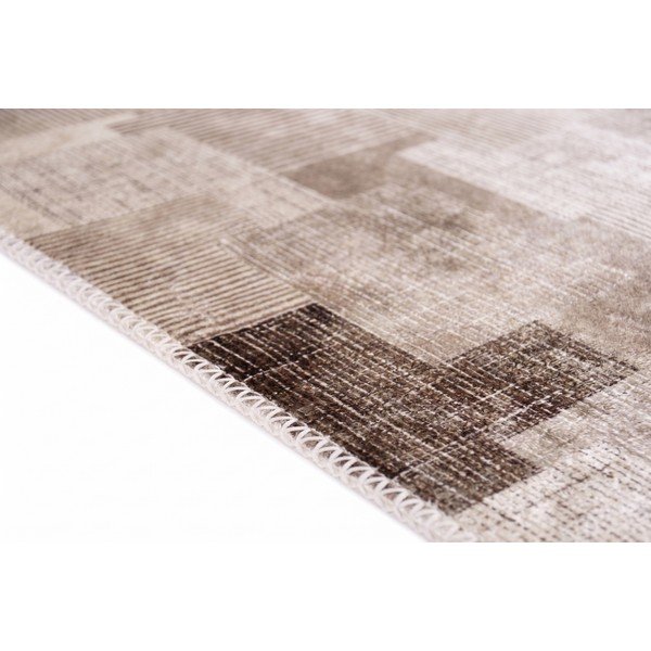 Passatoia beige lavabile 80x200 cm Cubo – Vitaus-image-2