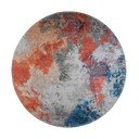 Tappeto rotondo lavabile blu-arancio ø 120 cm - Vitaus