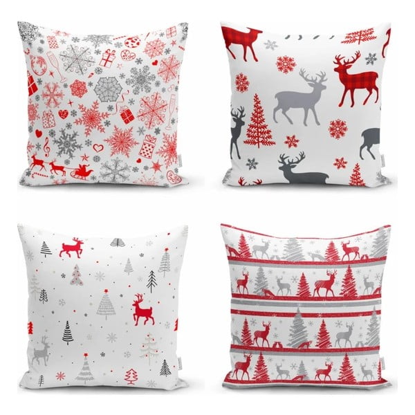 Federe decorative in set a tema natalizio 4 pz 43x43 cm Snowflakes – Mila Home