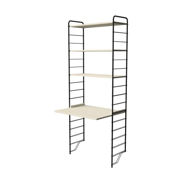 Scaffale modulare bianco-nero 82x204 cm Dakota - Tenzo