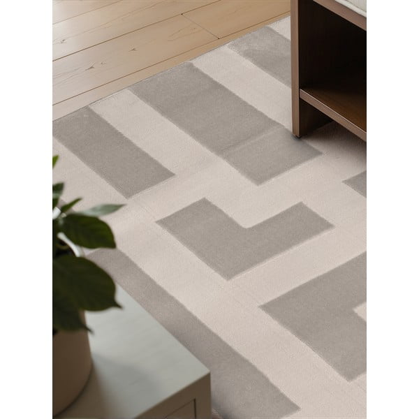 Tappeto grigio/color crema 120x170 cm Perles Onyx – Elle Decoration-image-3