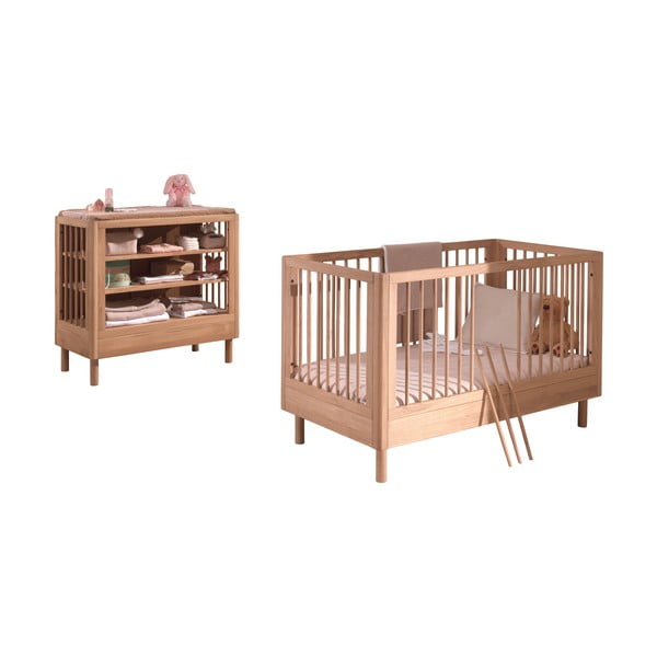 Set di mobili per bambini in rovere massiccio 2 pz Forrest – Vipack