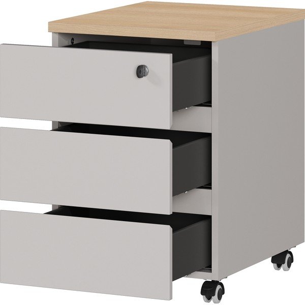 Armadietto color crema opaco con chiusura a chiave/su ruote 41x60x50 cm Lissabon – Germania-image-2