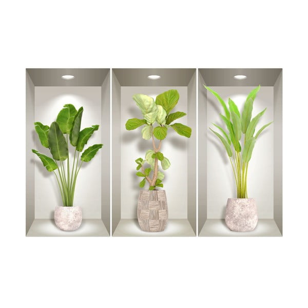 Set di 3 adesivi murali 3D Alberi di banane - Ambiance-image-2