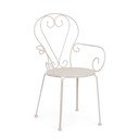 Sedia da esterno beige in metallo Etienne – Bizzotto