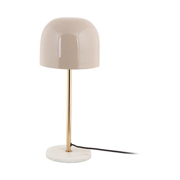 Lampada da tavolo color crema con paralume in metallo (altezza 50 cm) Manta - Leitmotiv