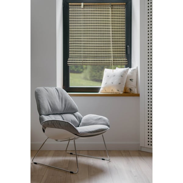 Tenda a pacchetto nera/di colore naturale in bambù 100x160 cm Vela – Gardinia-image-1