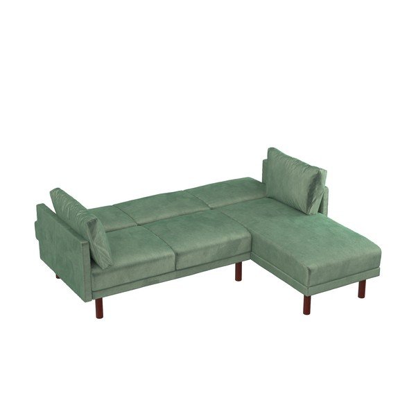 Divano letto verde divano angolare Clair - Støraa-image-3