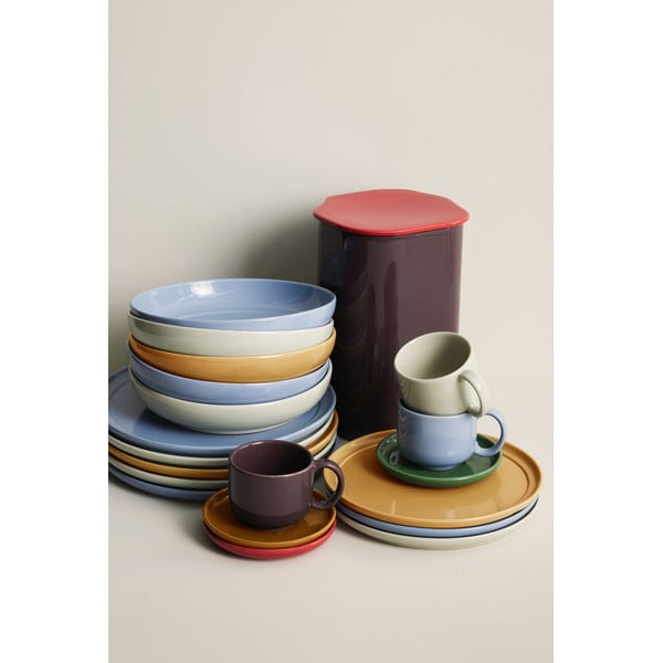 Piatto piano color crema in gres ø 28 cm Amare - Hübsch-image-4