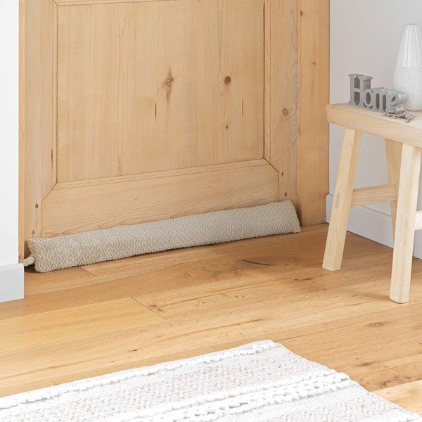 Paraspifferi per porta beige 10x80 cm Flanela – douceur d'intérieur-image-1