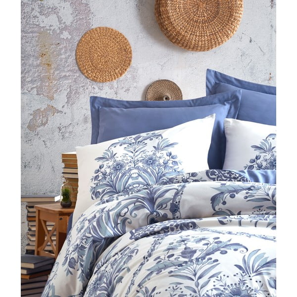 Biancheria da letto in cotone con lenzuolo Cotton Box Egina, 200 x 220 cm - Mijolnir-image-1