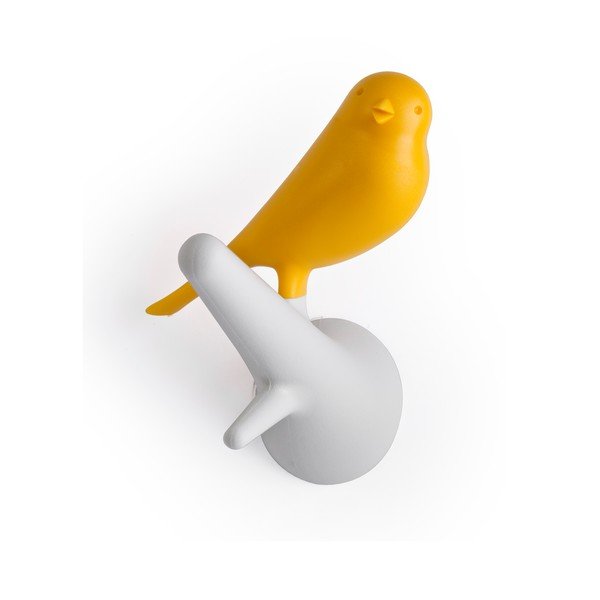 Set 4 háčků vrabčáci, bílá/žlutá-image-2