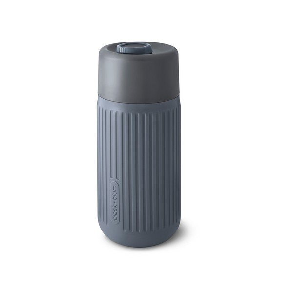Tazza da viaggio grigio scuro in vetro 340 ml – Black + Blum