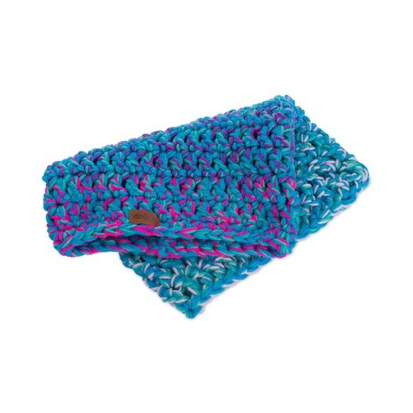 Sciarpa circolare blu all'uncinetto Twister - DOKE-image-2