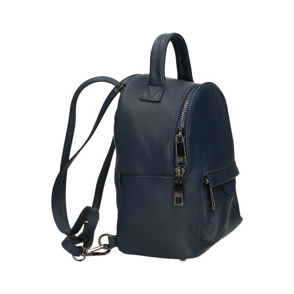 Zaino in pelle blu scuro - Chicca Borse-image-2