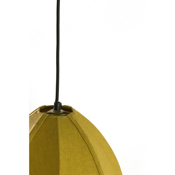 Lampadario verde con paralume in tessuto Milatos – Light & Living-image-3