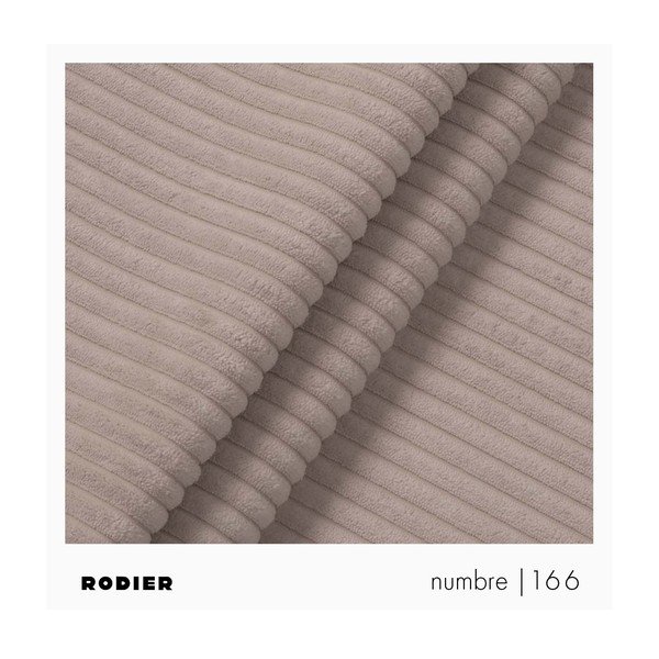 Divano beige rivestito in velluto a coste 205 cm Villet – Rodier-image-3