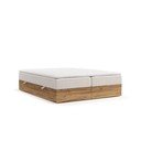 Letto boxspring con contenitore in beige-naturale 180x200 cm Faro - Maison de Rêve