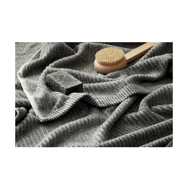 Asciugamano grigio in cotone biologico 50x100 cm Melange - Södahl-image-2