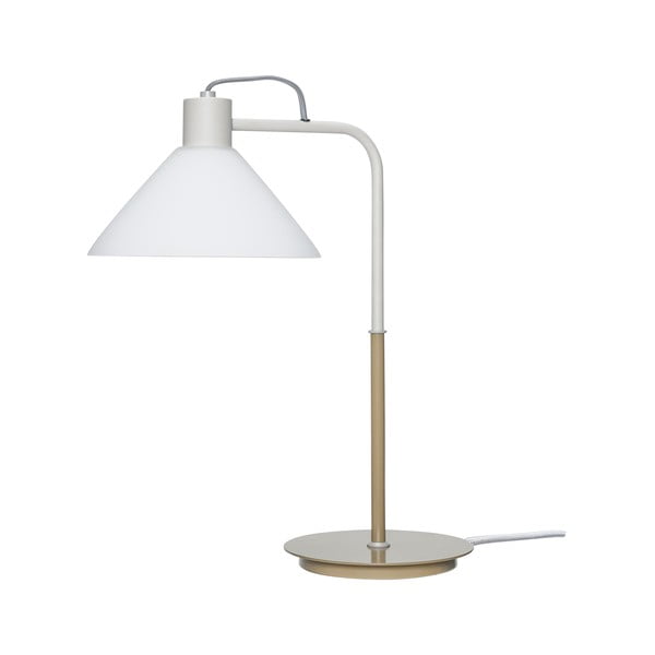 Lampada da tavolo bianca con paralume in vetro (altezza 44 cm) Spot - Hübsch