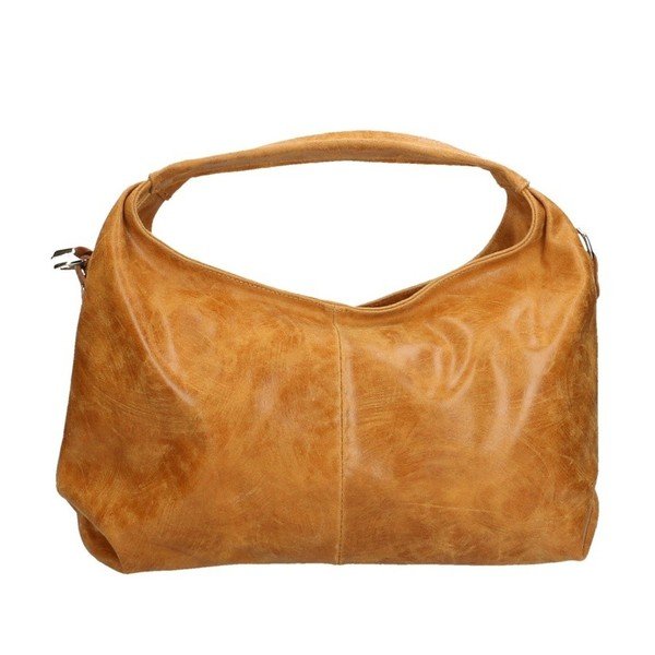 Borsa Sabina in pelle marrone cognac - Chicca Borse