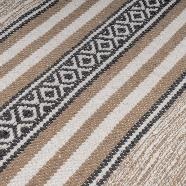Tappeto beige in cotone lavabile  70x140 cm - Casa Selección-image-1