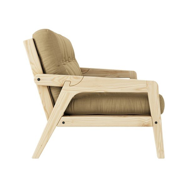 Divano letto marrone/beige 204 cm Grab - Karup Design-image-4