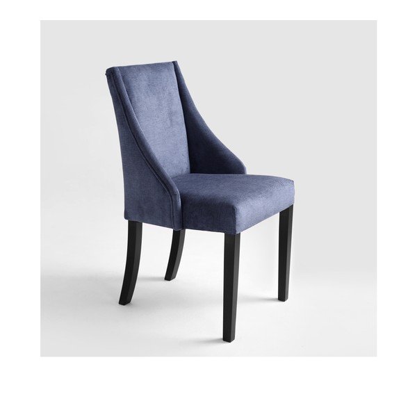 Sedia da pranzo blu scuro con gambe nere Custom Form Venti - CustomForm-image-1