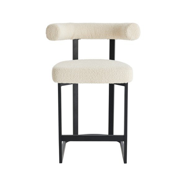 Sgabello da bar bianco e nero imbottito (altezza della seduta 66 cm) Parie – Ellos Home-image-4